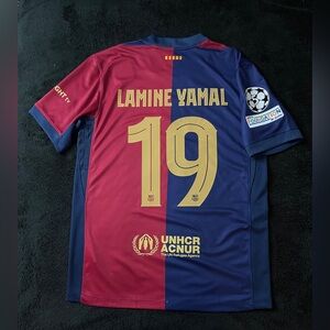 Lamine Yamal #19 Barcelona Jersey Home UCL 2024 S-XL Soccer 2025